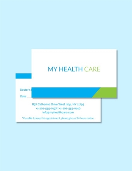 10+ Appointment Card Templates | Free & Premium Templates In Medical Appointment Card Template Free
