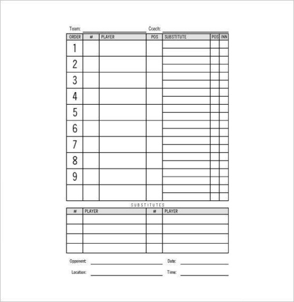10+ Baseball Line Up Card Templates – Doc, Pdf | Free & Premium Templates Throughout Custom Baseball Cards Template