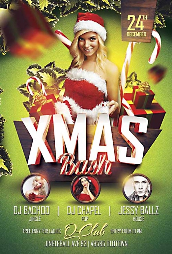 10+ Best Free Christmas Party Flyer / Poster Design Template In Ai &amp; Psd Format 2016 with regard to Free Christmas Party Flyer Templates