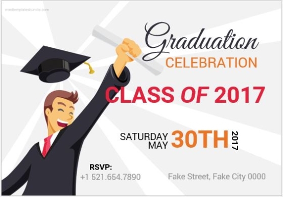10 Best Graduation Party Invitation Card Templates Ms Word | Formal Word Templates Throughout Graduation Invitation Templates Microsoft Word
