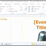 10 Ms Word Event Program Template – Sampletemplatess – Sampletemplatess In Free Event Program Templates Word