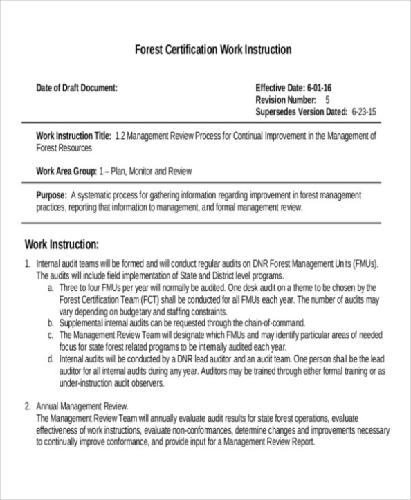 10+ Work Instruction Templates – Free Sample, Example Format | Free & Premium Templates With Regard To Instruction Sheet Template Word