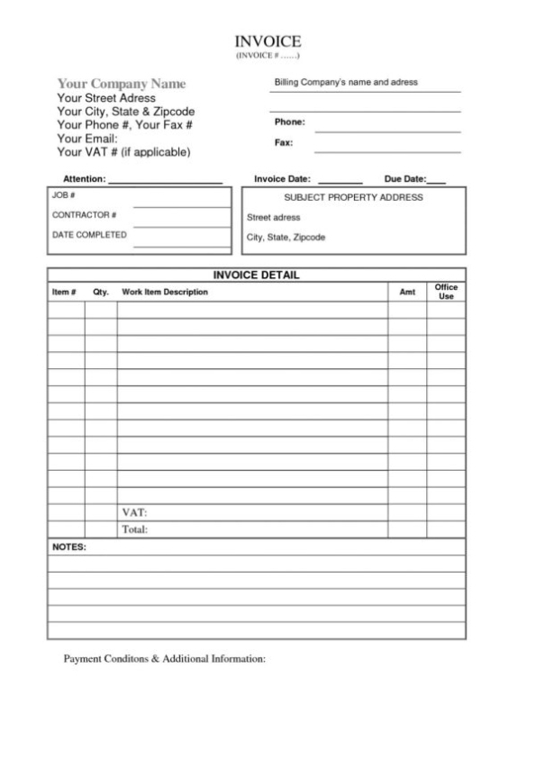 1099 Contractor Invoice Template — Db Excel Pertaining To 1099 Invoice Template