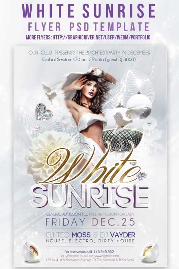 11 All White Party Flyer Psd Template Images - All White Party Flyer Templates, All White Party Intended For All White Party Flyer Template Free