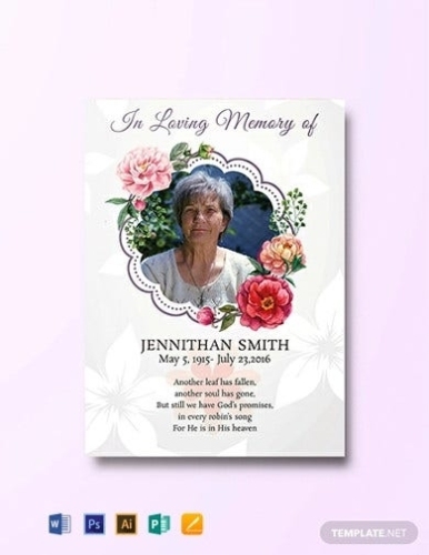 11+ Funeral Card Templates - Ai, Psd, Word, Pages, Publisher | Free & Premium Templates Regarding Memorial Card Template Word