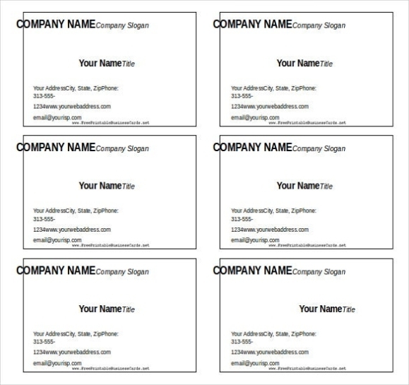 11+ Microsoft Word Free Blank Templates Download For Microsoft Templates For Business Cards