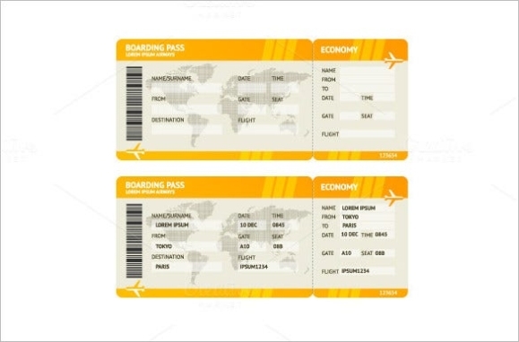 113+ Ticket Templates - Word, Excel, Pdf, Psd, Eps | Free & Premium Templates With Regard To Plane Ticket Template Word