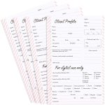 120 Pack Customer Information Cards Client Profile For Stylist, Salon With Customer Information Card Template