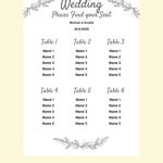 13+ Simple Wedding Seating Chart Templates – Illustrator, Indesign, Photoshop, Publisher, Google With Regard To Wedding Seating Chart Template Word