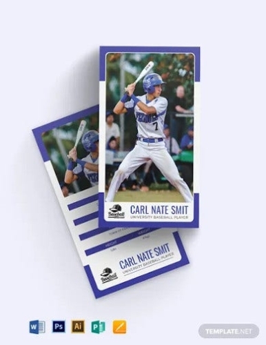 15+ Baseball Trading Card Designs & Templates - Psd, Ai | Free Pertaining To Free Sports Card Template