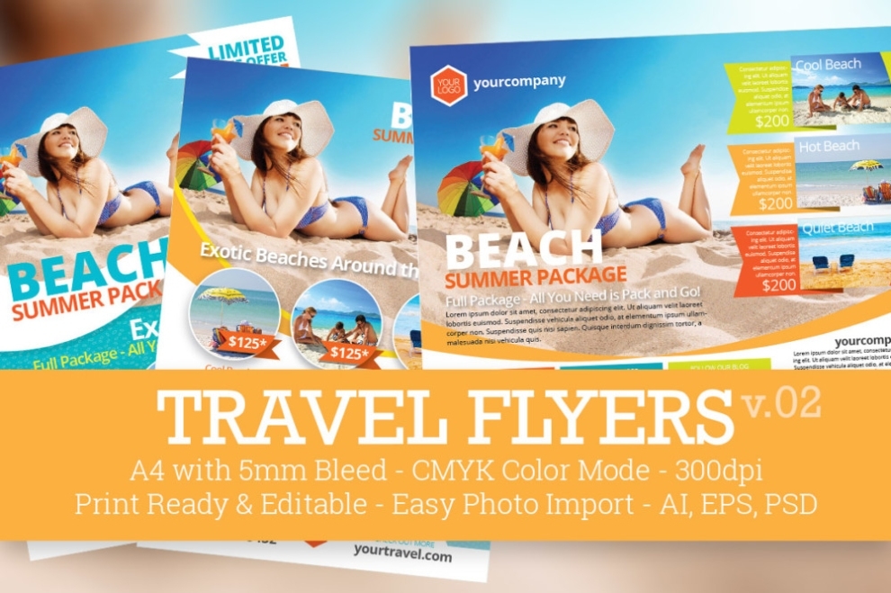 15+ Travel & Tourism Flyer Psd Templates – Graphic Cloud Inside Vacation Flyer Template