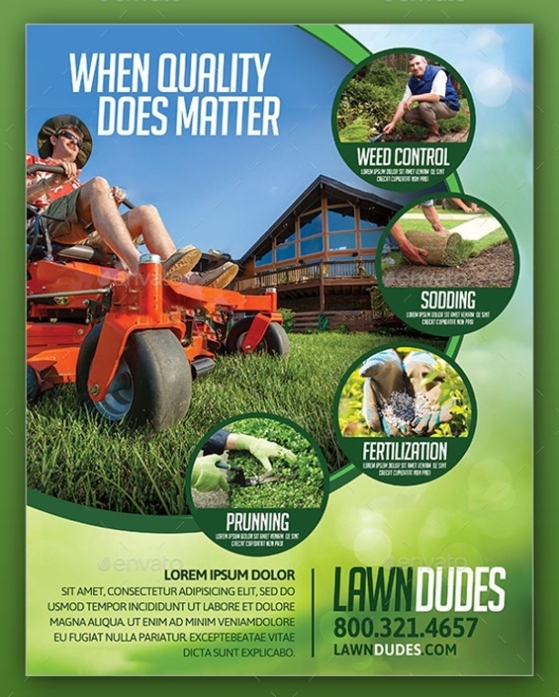 17+ L16+ Landscaping Flyer Designs – Psd, Ai, Vector Epsandscaping Flyer Designs – Psd, Ai Within Lawn Care Flyers Templates Free