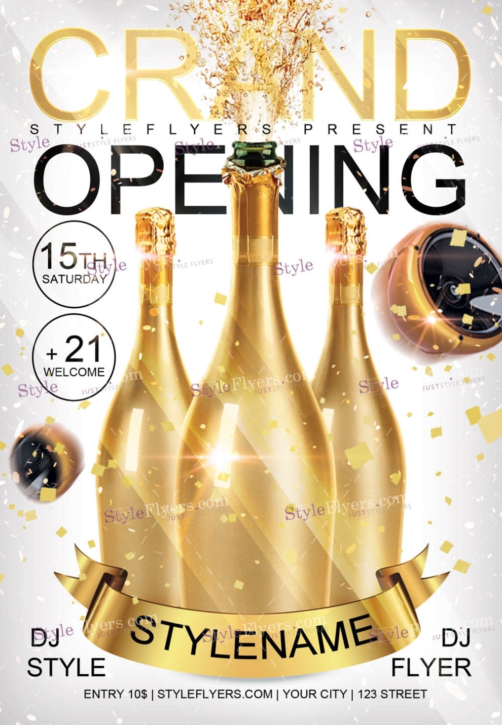 19 Free And Premium Flyers For Your Winter Event - Graphicsfuel With Grand Opening Flyer Template Free