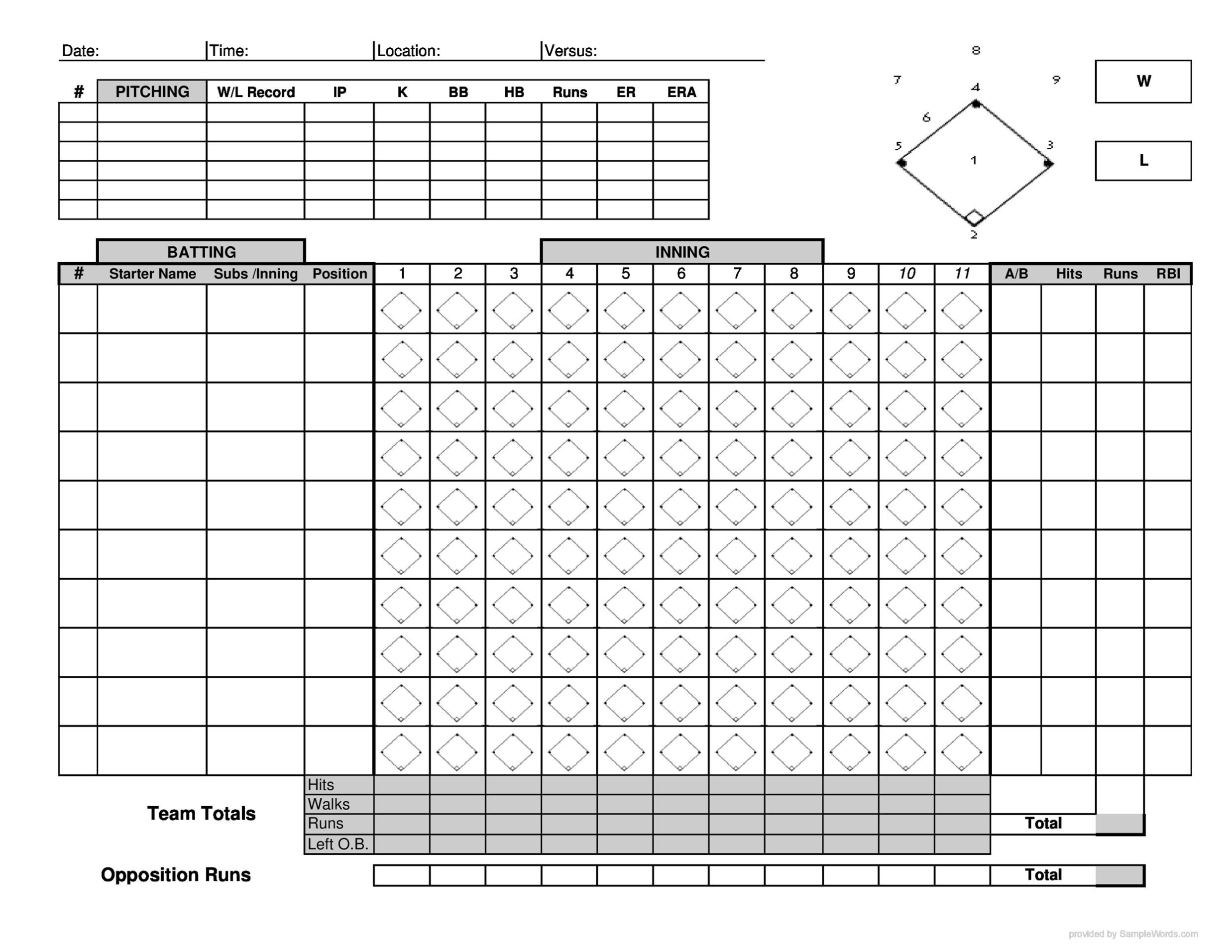 19 Images T Ball Lineup Template With Free Baseball Lineup Card Template