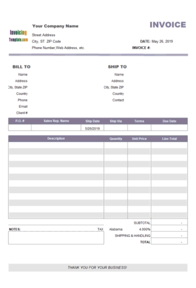 190 Sales Invoice Templates Pertaining To Net 30 Invoice Template