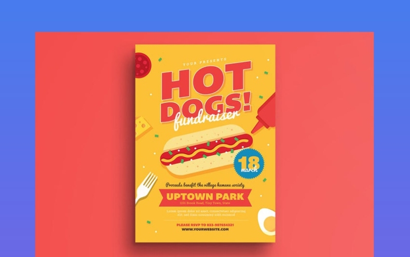 20 Best Free Fundraiser Flyer Templates For Charity & Benefit Events 2020 With Hot Dog Flyer Template