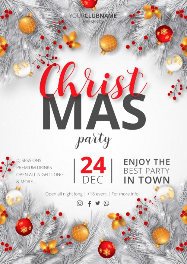 20 Christmas Party Flyer Templates – Free & Premium Download – Tech Buzz Online With Regard To Free Christmas Party Flyer Templates
