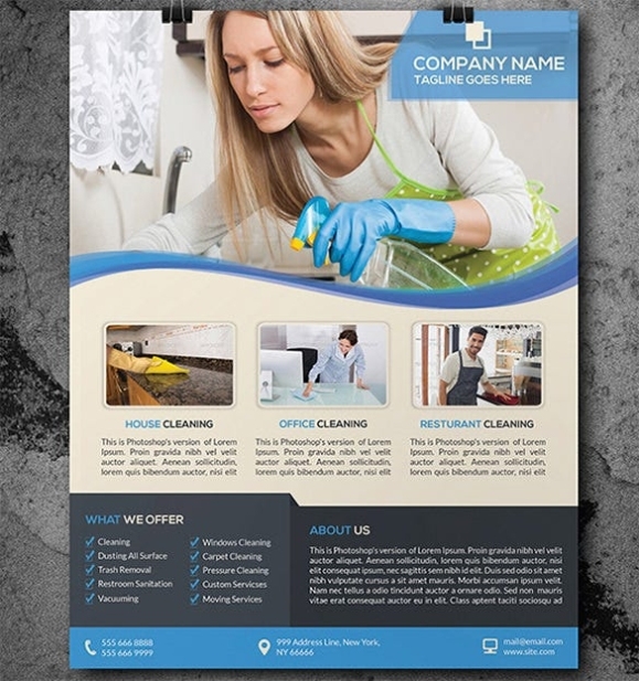 20+ House Cleaning Flyer Templates In Word, Psd, Eps Vector Format with regard to Html Flyer Templates