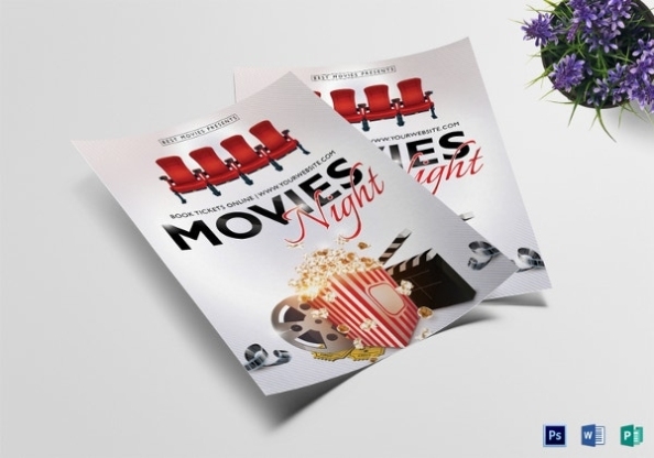 20+ Movie Night Flyer Templates  Ai, Psd, Word | Free & Premium Templates Pertaining To Movie Flyer Template Word