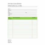 21+ Silent Auction Bid Sheets Free Download | Templates Study within Auction Bid Cards Template
