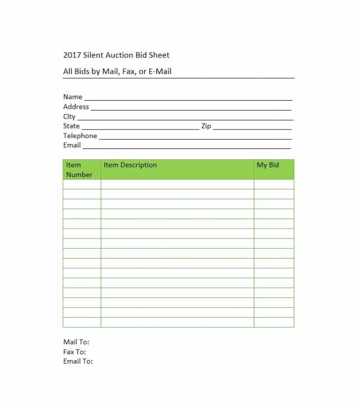 21+ Silent Auction Bid Sheets Free Download | Templates Study Within Auction Bid Cards Template