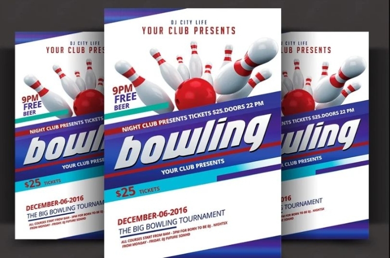 22+ Free Bowling Flyer Template Psd Download – Graphic Cloud In Bowling Flyers Templates Free