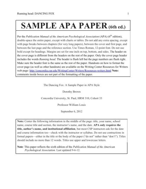 23+ Apa 6Th Edition Sample Paper Template – Sampletemplatess – Sampletemplatess For Apa Word Template 6Th Edition
