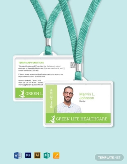 24+ Healthcare Id Card Templates - Free Downloads | Template inside Id Card Template Ai