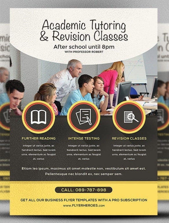 25+ Best Academic Flyer Templates & Designs - Word, Psd, Eps | Free With Free Education Flyer Templates