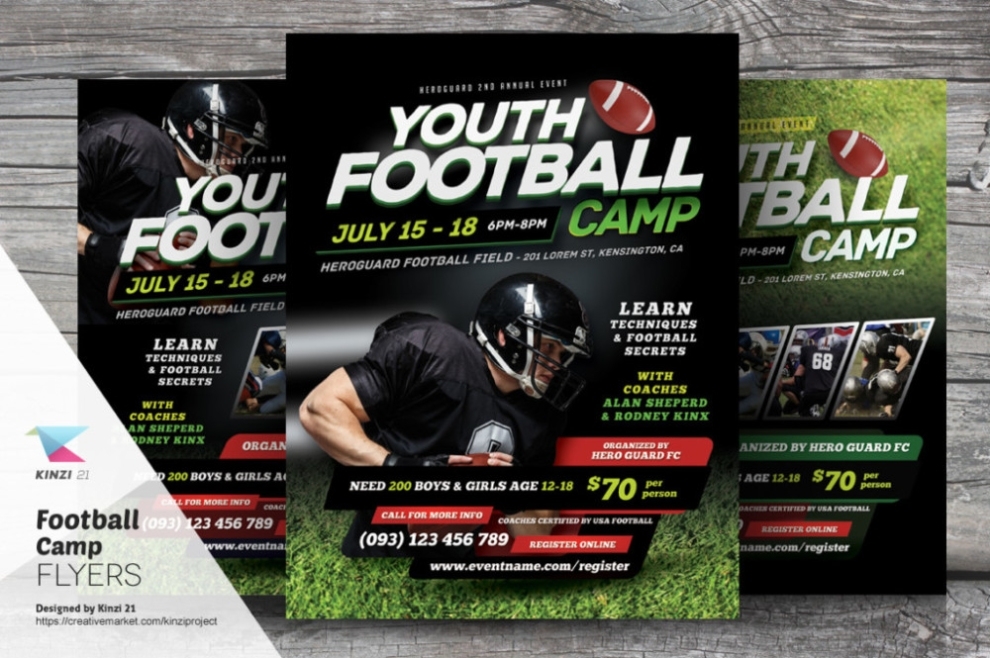25+ Customizable Foot Ball Flyer/Poster Psd Templates – Graphic Cloud Pertaining To Football Camp Flyer Template Free