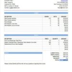 25 Free Service Invoice Templates [Billing In Word And Excel] With Parts And Labor Invoice Template Free