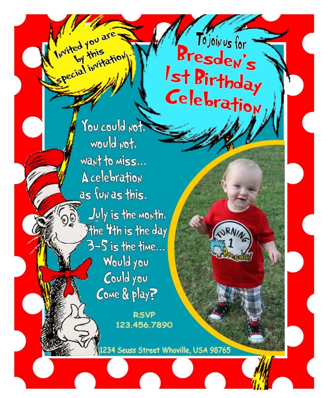 25 Ideas For Dr Seuss Personalized Birthday Invitations – Home, Family, Style And Art Ideas Within Dr Seuss Flyer Template