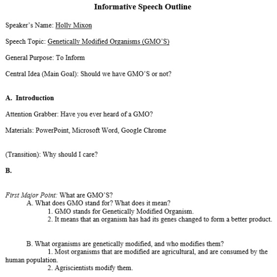 25+ Informative Speech Outline Template & Examples [Word, Pdf] Free Intended For Speech Outline Template Word