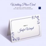 25+ Wedding Place Card Templates | Free &amp; Premium Templates in Table Place Card Template Free Download