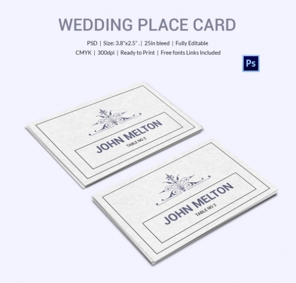 25+ Wedding Place Card Templates | Free & Premium Templates With Regard To Wedding Place Card Template Free Word