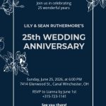25Th Wedding Anniversary Invitation Template [Free Pdf] – Word (Doc) | Psd | Apple (Mac) Pages With Regard To Anniversary Card Template Word