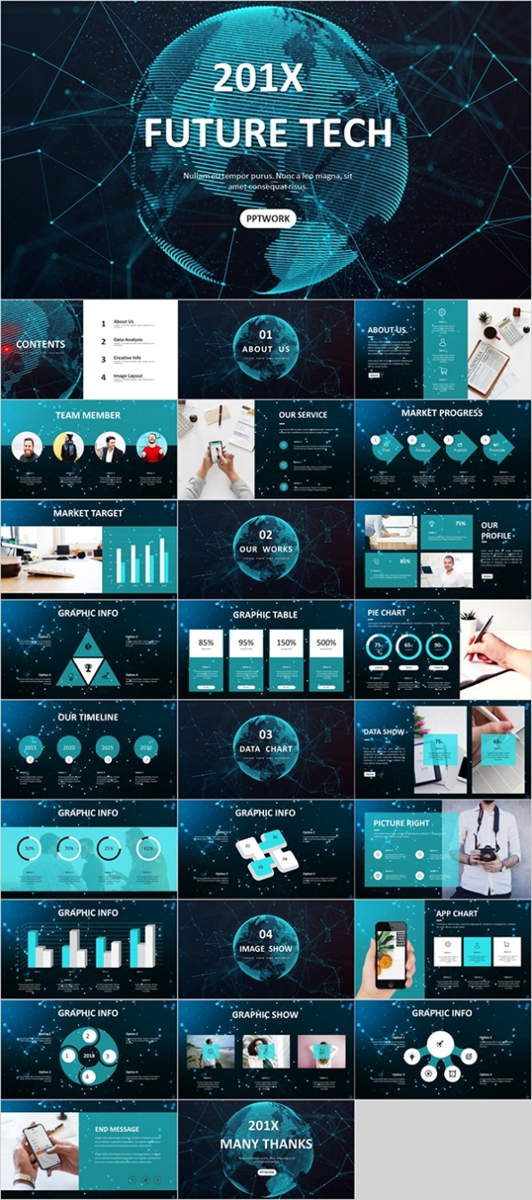 27+ Best Tech Business Graphic Powerpoint Templates Dow On Behance Throughout Ppt Presentation Templates For Business