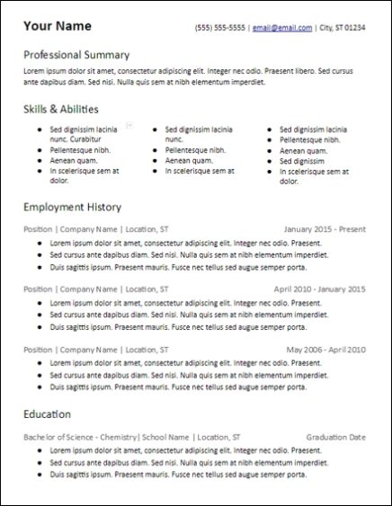3 Column Skills Based Microsoft Word Resume Template for How To Make A Cv Template On Microsoft Word