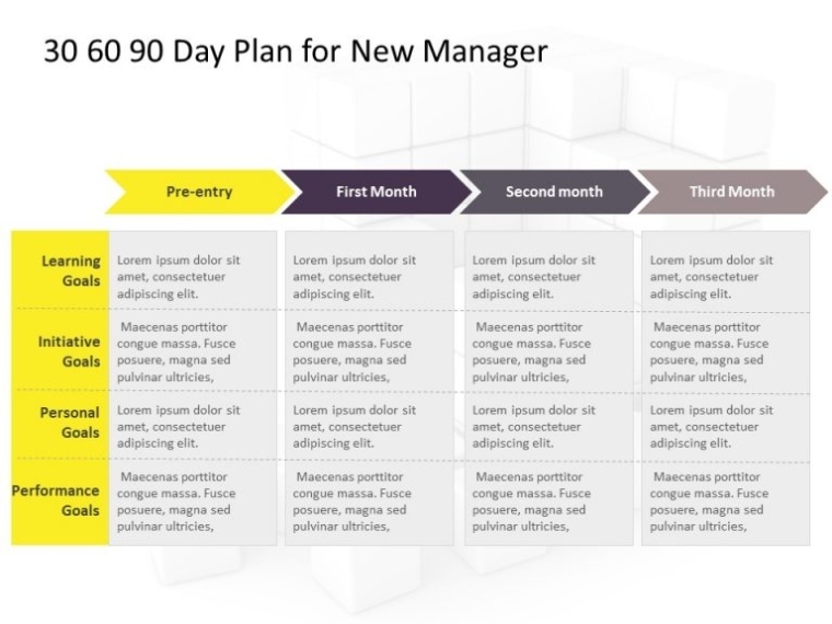 30 60 90 Day Plan For New Manager Powerpoint Template | Slideuplift In 30 60 90 Day Plan Template Powerpoint