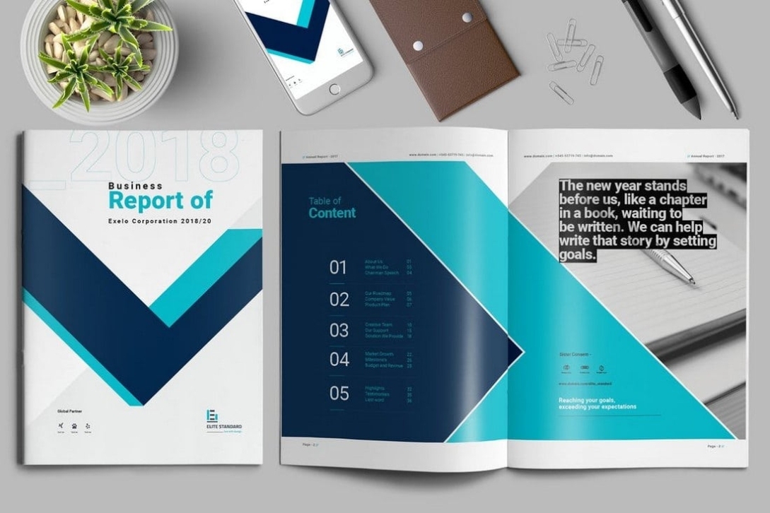 30+ Annual Report Templates (Word & Indesign) 2019 | Design Shack Inside Annual Report Template Word Free Download