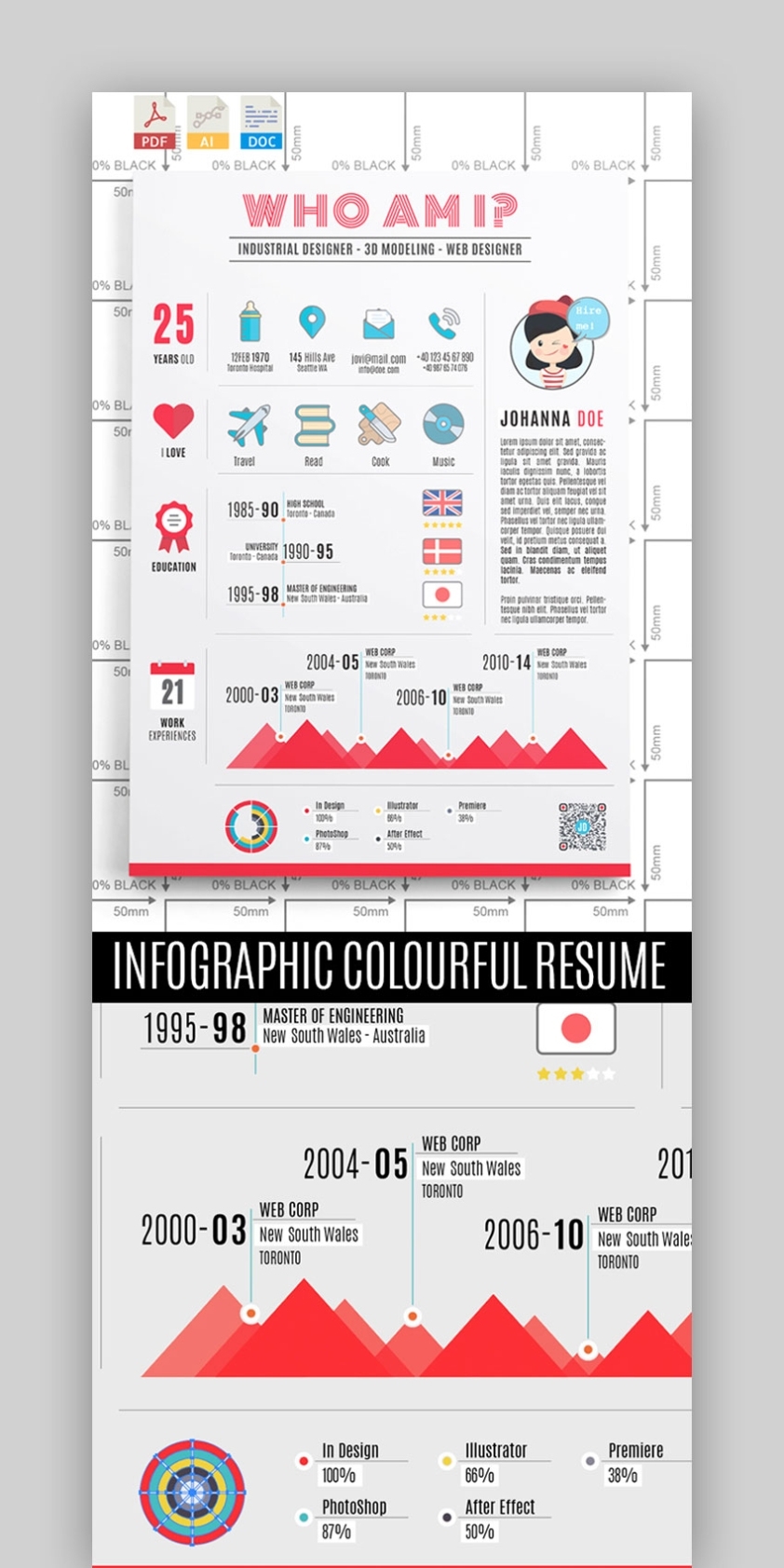 30+ Best Infographic Resume Cv Templates (Creative Examples For 2020) Within Infographic Cv Template Free