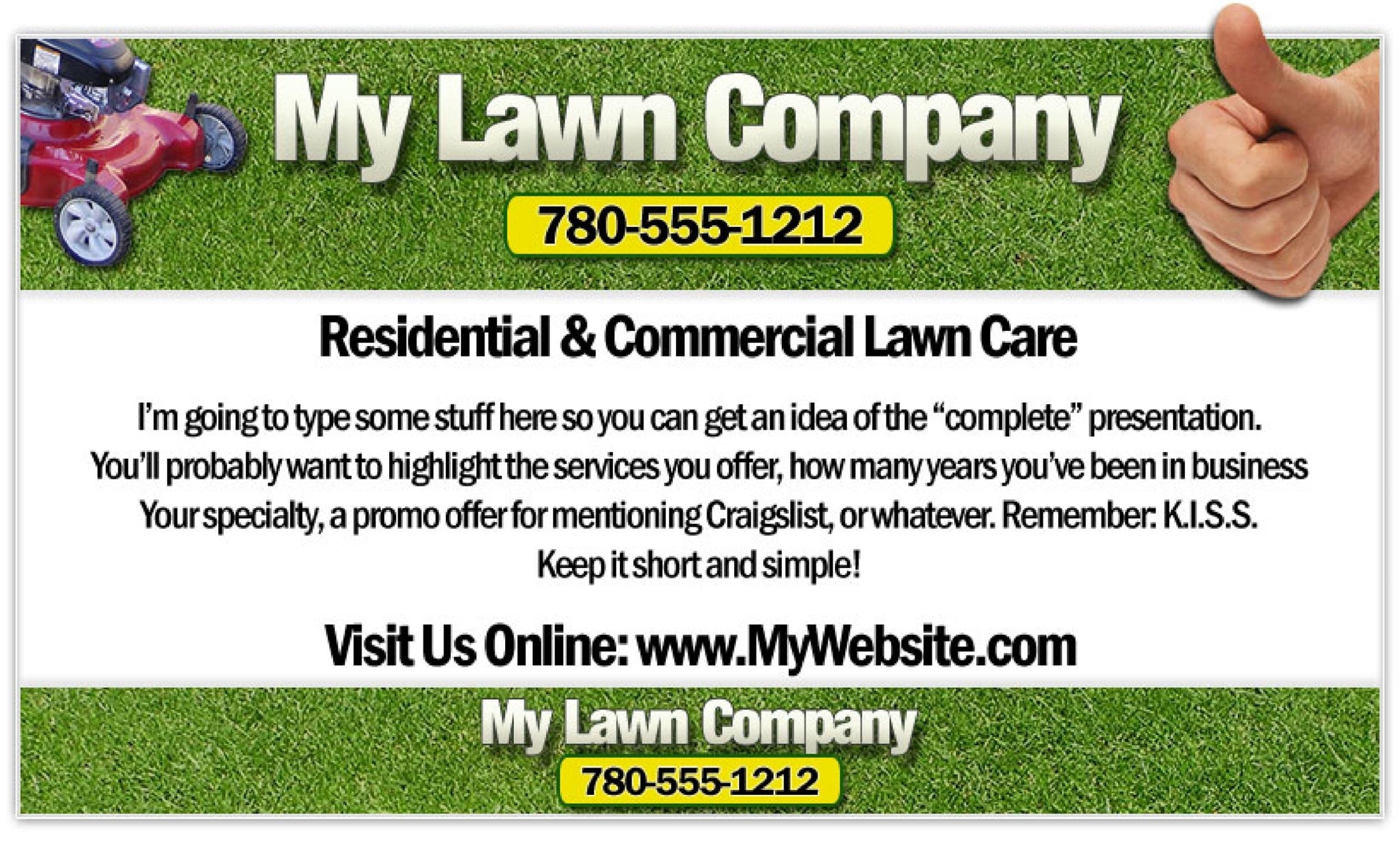 30 Free Lawn Care Flyer Templates [Lawn Mower Flyers] ᐅ Templatelab for Free Lawn Mowing Flyer Template