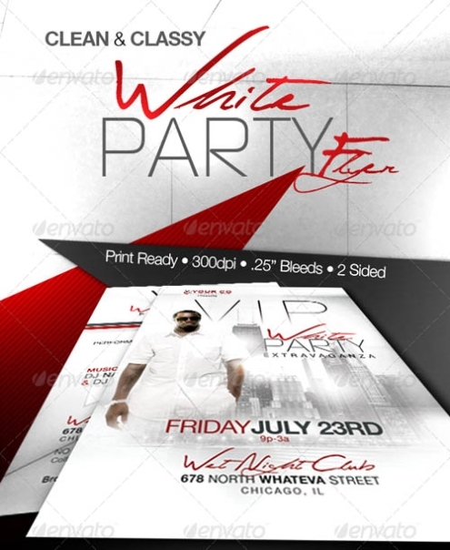 30 Stunning Party Flyer Templates | Psd | Idesignow Within Free All White Party Flyer Template