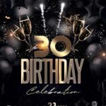 30Th Birthday Party Free Psd Flyer Template – Indiater Inside Free Birthday Flyer Templates