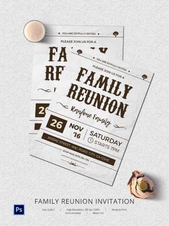 32+ Family Reunion Invitation Templates – Free Psd, Vector Eps, Png Format Download | Free In Family Reunion Flyer Template