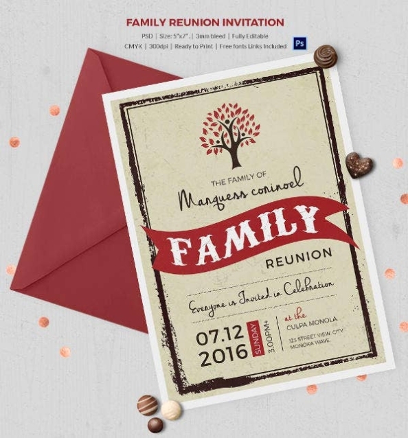 32+ Family Reunion Invitation Templates – Free Psd, Vector Eps, Png Format Download | Free Throughout Family Reunion Flyer Template