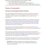 33 Professional Corporate Minutes Templates (Word/Pdf) ᐅ Templatelab pertaining to Corporate Minutes Template Word