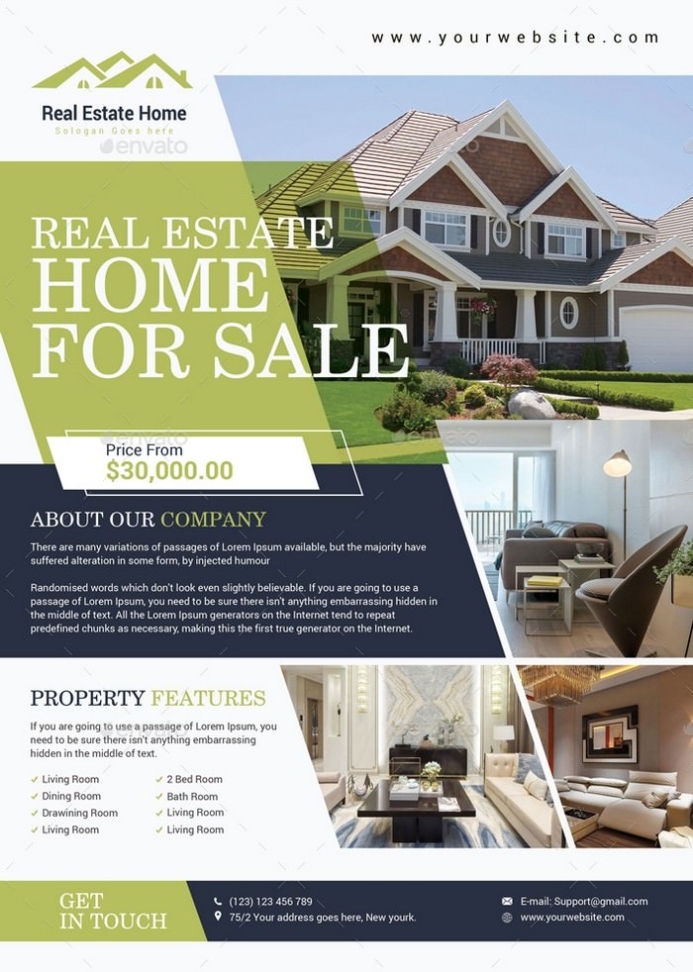 35+ Best Real Estate Flyer Templates Psd And Ai Format - Templatefor With Regard To Free Ad Flyer Templates