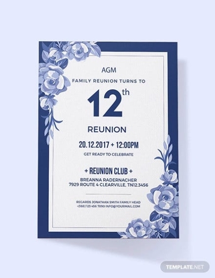 35+ Family Reunion Invitation Templates - Psd, Vector Eps, Png | Free & Premium Templates Regarding Reunion Invitation Card Templates