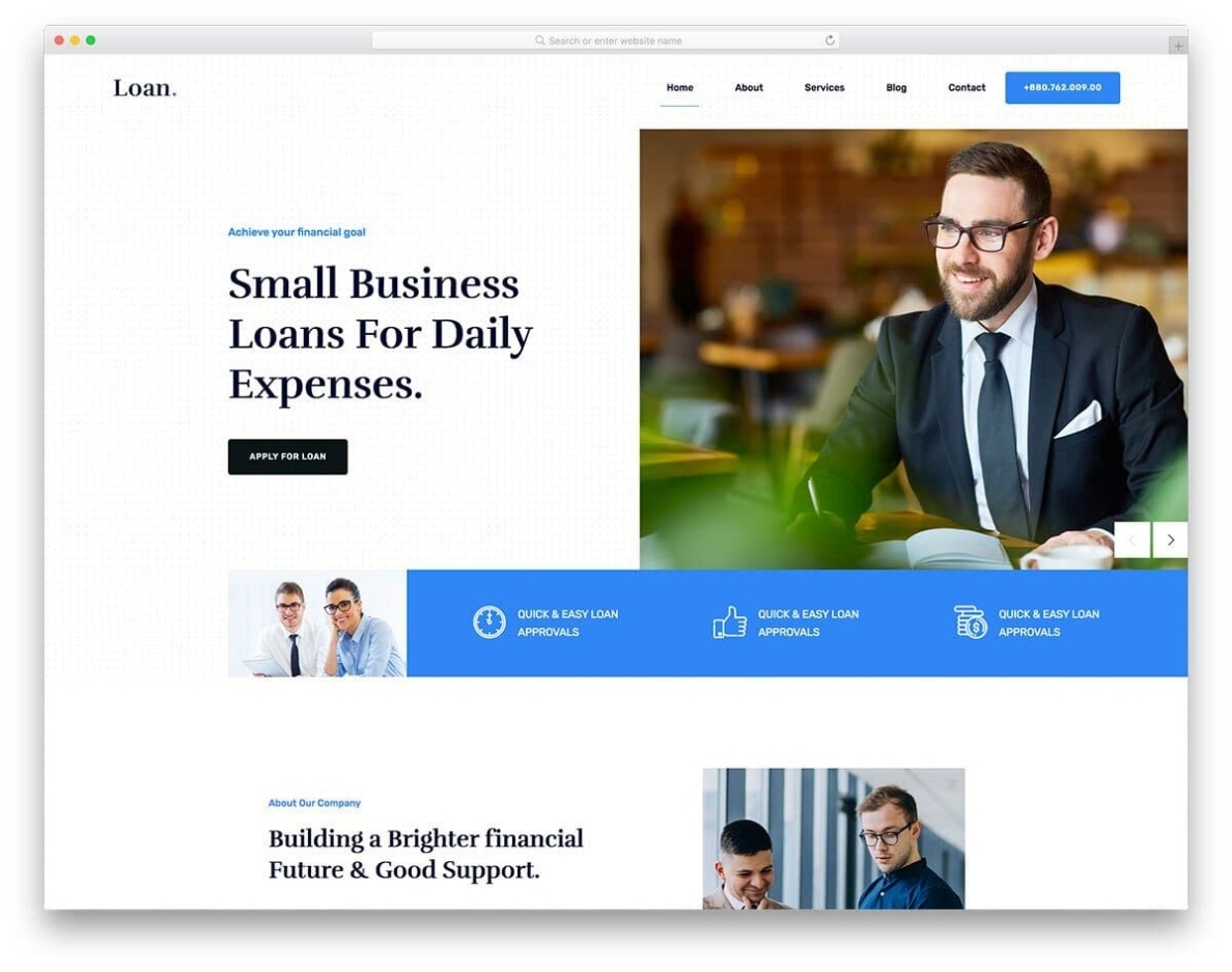 38 Free Bank Website Templates For Digital Bankers 2020 - Uicookies Inside Website Templates For Small Business